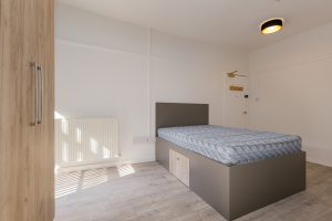 Bedroom A – 22 Leazes Terrace, Flat 3, Newcastle upon Tyne, NE1 4LY